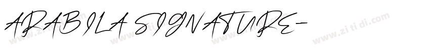 ARABILA SIGNATURE字体转换
